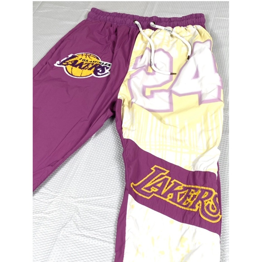 Los Angeles Lakers Pants Womens Medium Purple Yellow NBA Basketball #24 Lakers‎ - Picture 4 of 10